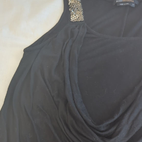 BCBG Black Camisole with Embellished Straps - Picture 7 of 8
